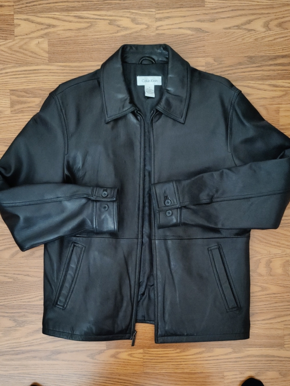 Calvin Klein Men's Black Leather Jacket